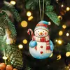 Natal Transfronteiriço Novos Produtos Mais Vendidos Acrílico Plano Boneco de Neve Natalino Atmosfera Festiva Decoração de Árvore de Natal Enfeites para Pendurar