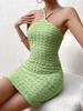 Vestido ajustado con falda a la cadera, estilo nicho de diseño, comercio exterior europeo y americano, exclusivo, color sólido, tirantes sexys