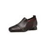 Sapatos scarpin quadrados estilo britânico de 3cm para mulheres, salto grosso, coleção outono/inverno 2025, salto médio, mocassins de calçar