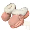 Pantuflas de algodón con suela gruesa para mujer, nuevo estilo 2026, para interior y exterior, otoño e invierno, mullidas y de felpa, cálidas y antideslizantes