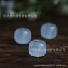 Cuentas antiguas de hielo alto de color azul cielo, 10 x 10 cuentas sueltas de jade, cuentas redondas de calcedonia de color jade, cuentas de bricolaje para usar a mano, juego de texto con cuentas