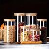 Tarro Sellado de Vidrio de Borosilicato Alto Almacenamiento para Cocina Doméstica Granos de Café a Prueba de Humedad Tarro para Té Botella para Almacenamiento de Granos