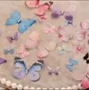 Venta Directa de Fábrica de Varios Estilos de Accesorios para Ropa de Tul de Doble Capa con Mariposas, Accesorios para Ropa y Accesorios para Peinetas de Estilo Tradicional