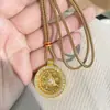 Novo Pingente do Zodíaco Chinês de Doze Animais Latão Microincrustado Totalmente Diamantado Corrente de Suéter Estilo Nacional Feminino Tendência Nacional Novo Estilo Personalidade Estilo Cool