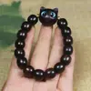 Pulseira de Sândalo Verde Pulseira Estilo Gatinho Pulseira com Contas de Gato Joia de Casal Pulseira Artesanato em Madeira