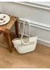 2026 Tendência Minimalista Viagem Verão Nova Bolsa de Palha Tote Tendência Ombro Axila Bolsa Feminina
