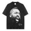 Camiseta Estampada Simple de James Harden Transfronteriza Estilo Americano Retro Vintage Holgada Peso Pesado Casual Manga Corta Ins Trendy