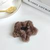 Grampo de cabelo de pelúcia estrela de cinco pontas simples bege café estrela BB clip grampo lateral oco hardware Maillard acessórios de cabelo para meninas grampo de cabelo