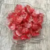 Nuevos accesorios de material de cuentas acrílicas de 18 mm, degradado jelly, pétalos de flor de cerezo, para manualidades DIY (solo pétalos)