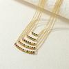 Collar Dulce Estilo Caramelo Arcoíris Chapado en Oro 18K Estilo Coreano Lujo Ligero Nicho Hada Cadena Clavícula Joyería Europea y Americana de Alta Gama