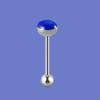 Moda transfronteriza 14g acero inoxidable degradado piedra colorida rosca externa anillo para la lengua multicolor ojo de gato uña para la lengua