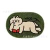 Felpudo para Puerta de Baño de Gato Absorbente Imitación Cachemir Alfombra de Baño Antideslizante para Baño Felpudo para Pies de Baño