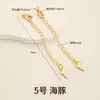 Cadena de extensión de acero de titanio, pulsera de perlas ajustable, cadena de extensión para collar, cadena para clavícula, cadena de cola, accesorios de cadena con cierre de langosta