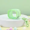 Bolsa de Almacenamiento para Cables de Datos, Bolsa de Muñeco de Algodón para Alivio del Dolor, Bolsa de Viaje, Bolsa Redonda Transparente de PVC con Muñeco Colgante, Juguete de Peluche para Caminar con Niños