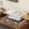 Suporte para Roteador WiFi Régua de Tomadas Suporte de Armazenamento para Decodificador de TV Prateleira de Armazenamento para Mesa de Escritório com Computador