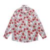 Camisa de Manga Larga con Diseño Jacquard de Borlas Rosas Vintage Estilo Hong Kong para Hombre, Top Vintage para Pareja, Chaqueta Ins