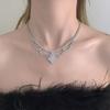 Brincos de pulseira de colar de diamante multicamadas de estilo coreano feminino 2024 Novo estilo estilo frio design de nicho terno de casamento nupcial