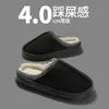 Pantuflas gruesas, cálidas, forradas de gamuza para mujer y hombre, para usar en interiores y exteriores en otoño e invierno