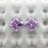 Trevo de Quatro Folhas Colorido Corte Radiante Zircônia Pedra Solta Zircônia Cúbica Acessórios de Joias Transfronteiriços Acessórios de Pedras Preciosas