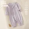 Ropa de Primavera para Bebé Recién Nacido, Mameluco Sin Costuras de Algodón Puro, Clase A, Mono para Bebé de Primavera Temprana para Todas las Estaciones, Ropa para Bebés