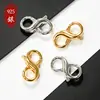 Pulsera Collar Conector Cierre de Figura de Ocho Plata de Ley S925 Accesorios para Joyería DIY Piezas de Conexión y Acabado Hechas a Mano