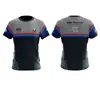 Camiseta de manga corta transpirable de secado rápido con cuello redondo, de venta popular, para motocicleta de montaña todoterreno, ropa para carreras al aire libre y ciclismo para exportación