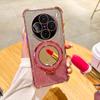Funda para teléfono móvil Vivox200, S19, con airbag de cuatro esquinas galvanizado, soporte para espejo de maquillaje con purpurina, Y300, cubierta anticaída Y77.