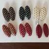 Pinza de Cocodrilo con Lunares Blancos y Negros para Mujer, Pinza Ovalada Versátil para Flequillo, Lindo Pasador de Acetato Accesorio para el Cabello