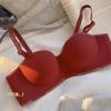 Exportación Transfronteriza Ropa Interior Sin Costuras para Mujeres con Pecho Pequeño, Push-Up y Engrosada, Sin Aros, Sujetador Anti-Caída para Pecho Plano