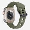 Correa de silicona ultra corrugada compatible con Apple iWatch 7, pulsera deportiva de color sólido S8.