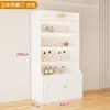 Vitrina de cosméticos, vitrina de uñas para salón de belleza, estante de productos para el cuidado de la piel con puerta de cristal, estante de múltiples niveles