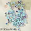 Cuentas de Cerámica Hechas a Mano Paquete de Materiales para Manualidades Redondas con Forma Especial Cuentas Sueltas Azules Sueltas Estudiante Niña Agujero Grande