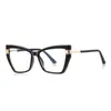 Gafas de Lujo Ligero con Forma de Gato 2269 Tendencia Sudamericana Tr90 Protección Ocular Lentes Planos Luz Azul Anti-Luz Azul Versátil para Mujer Listo para Exportar
