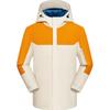 Chaqueta con Logo Estampado Ropa de Trabajo Forrada de Polar y Engrosada Tres en Uno Desmontable Chaqueta de Trabajo para Exteriores