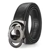 Cinturón para hombre de alta gama con hebilla automática de aleación, cinturón de piel de vaca repujada para hombre, cinturón sencillo casual para hombre, cinturón para pantalón de hombre listo para la venta