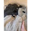 Cardigan de Punto de Terciopelo de Mapache Gris Estilo Coreano Leche Fufu para Mujer Primavera y Otoño Suave y Ceroso Chaqueta Suéter Perezoso Top de Gama Alta