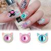 Joyería de uñas de celebridades en línea, nuevos ojos de diablillo, dopamina, dibujos animados, lindo monstruo de Halloween, taladro de uñas de metal