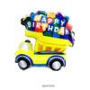 Globo de película de aluminio para vehículo grande, juguete para niños, tren, coche de policía, tractor, globo decorativo de papel de aluminio
