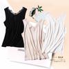 Colete de seda tricotado feminino de verão para usar por baixo versátil elástico justo modelador sexy de renda sem mangas colete camisola