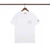 Minha Marca Trendy T-Shirt de Manga Curta Gola Redonda Bordado Gráfico Frontal Unissex Masculina Meia-Manga Verão [Corte Solto]