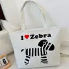 Bolso de Hombro Nuevo Estampado, Bolso de Lona para Mujer de Mano, Bolso Tote Estilo Coreano de Gran Capacidad, Bolso Artístico para Estudiante