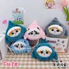 Bolsa de monedas llavero colgante de gatito tiburón lindo tiburón de felpa creativo gato bolsa de monedas decoración colgante para mochila escolar