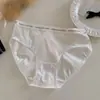 Bragas de Satén Minimalistas de Color Sólido Caladas Estilo Francés para Mujer, Encaje, Estilo de Lujo Ligero, con Letras, Finas, Transpirables, Triángulo de Cintura Baja para Chicas Jóvenes