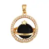 K93 Accesorios para Joyería DIY Estilo Europeo y Americano Color Luna Estrella Polar Arcoíris Zircón Colgante