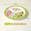 Plato Compartimentado Ligero Transfronterizo para Niños y Adultos, Plato de Desayuno para Uso Doméstico, Plato Dividido 211, Plato para Comer Saludable