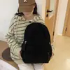 Nueva mochila escolar de pana con alto atractivo estético, mochila sencilla estilo universitario, mochila casual japonesa para exteriores, color liso