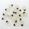 Lindas pegatinas decorativas de mariquita de siete estrellas con caparazón de resina, accesorios para el cabello de dibujos animados para niños, tapón decorativo pequeño de bricolaje, venta al por mayor
