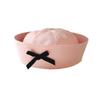 Lindo gorro marinero rosa con lazo, estilo coreano, combina con todo, dulce boina JK de verano para niña, gorro azul marino, gorro volcado.