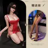 Lencería Sexy Estilo Nuevo, Pijama Sexy con Aros, Tentación Transparente, Camisón de Malla Transparente Plisado con Copas para Mujer