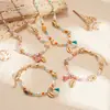 Colar de Pérolas Artificiais, Concha, Contas de Vidro Estilo Resort à Beira-Mar Conjunto de Colares Personalizado Elegante de Nicho de Alta Qualidade para Mulheres